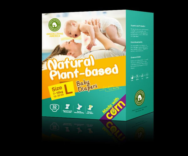 Green Living Natural Plant-based Baby Diapers